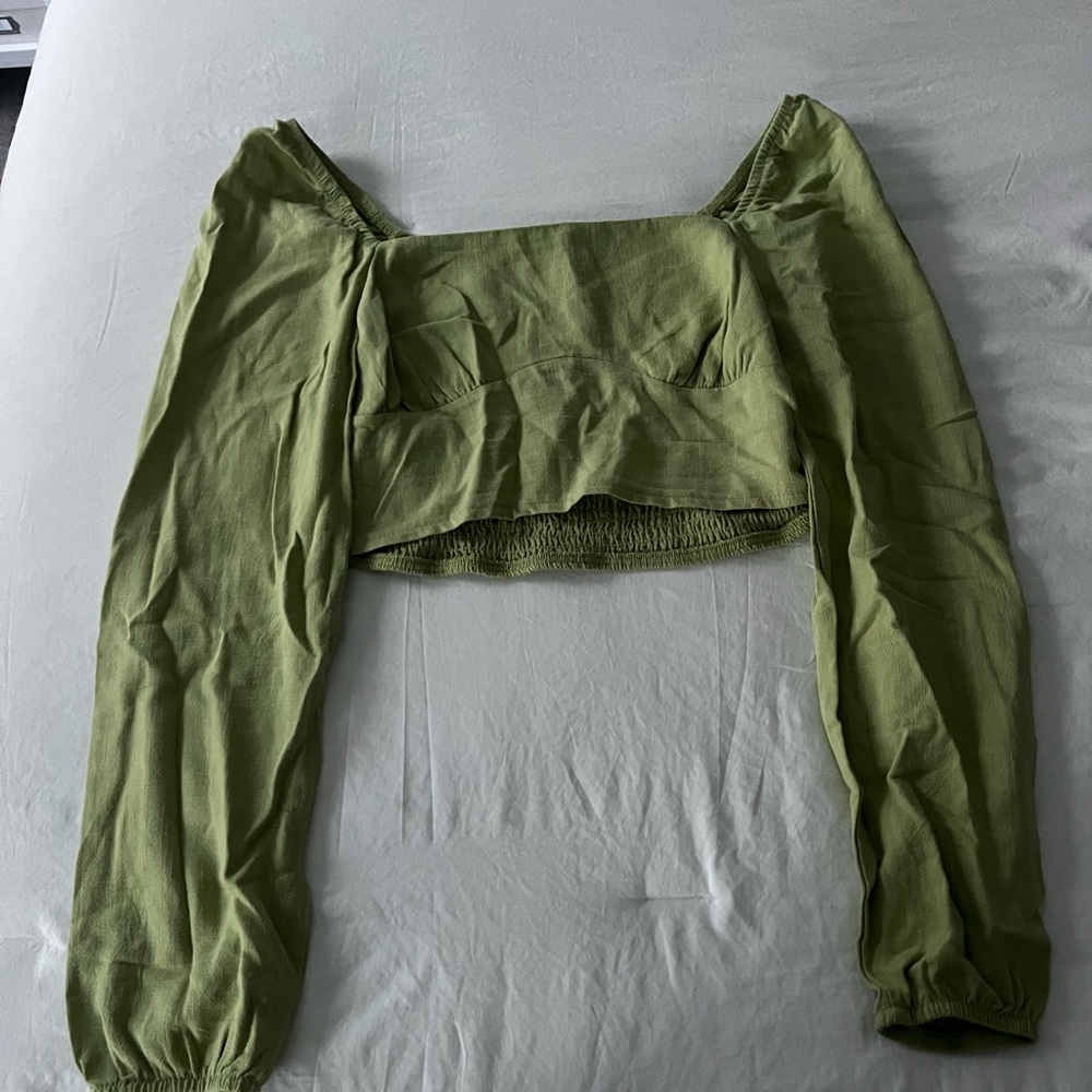 La Hearts Olive Long Sleeve Top